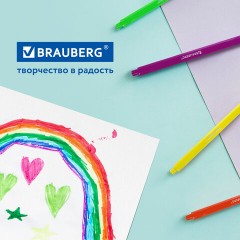 Фломастеры трехгранные 24 цвета, вентилируемый колпачок, BRAUBERG "PREMIUM", ПВХ-упаковка, 152194 - фото 11