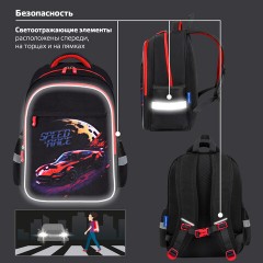 Рюкзак BRAUBERG FAVOUR, 2 отделения, 3 кармана, "Moon car", 40х29х15 см, 273123 - фото 14