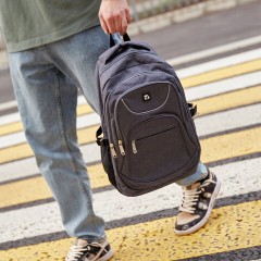 Рюкзак BRAUBERG HIGH SCHOOL универсальный, 3 отделения, "Осень", серый, 46х31х18 см, 225518 - фото 11
