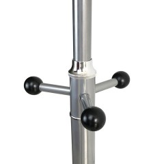 Вешалка-стойка BRABIX "CR-855" на мраморном диске, металл, 4+3 крючка, цвет серебристый, 606434 - фото 3