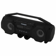 Колонка портативная с подсветкой SONNEN B306, 12 Вт, Bluetooth, FM-тюнер, microSD, MP3-плеер, черная, 513479 Колонка портативная с подсветкой SONNEN B306, 12 Вт, Bluetooth, FM-тюнер, microSD, MP3-плеер, черная, 513479 - фото 2