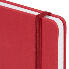 Блокнот А5 135x212 мм BRAUBERG "Edge", под кожу, резинка, держатель, 80 л., клетка, красный, 117147 - фото 4