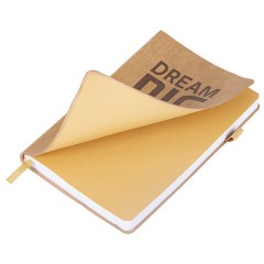 Ежедневник недатированный А5 138х213 мм BRAUBERG "BeStyle", под кожу, резинка, держатель, 160 л., песочный, 116216 - фото 3