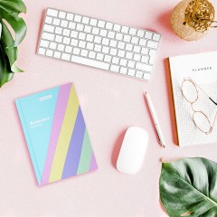 Блокнот МАЛЫЙ ФОРМАТ 110х147 мм, А6, 80 л., твёрдый, клетка, BRAUBERG кросс-серия PASTEL, 117017 - фото 6