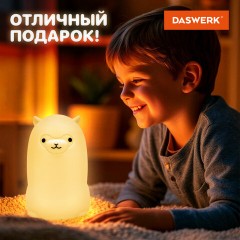 Ночник силиконовый LED "Альпака" 85x103x130 мм, белый свет/RGB, таймер, USB, аккумулятор 400 мАч, DASWERK (ДАСВЕРК), 238934 - фото 17