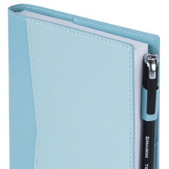 Ежедневник недатированный В6 130х185 мм BRAUBERG "Glam", под кожу, 160 л., голубой, 116220 - фото 4