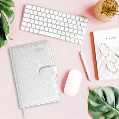 Еженедельник датированный 2026 А5 145х215 мм, BRAUBERG "Party", под кожу, белый, 117179 - фото 5