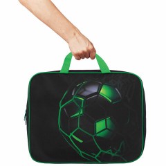 Папка на молнии с ручками BRAUBERG KIDS А4, 1 отделение, полиэстер, 80 мм, "Green ball", 272123 - фото 7