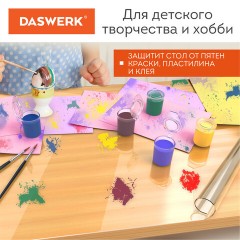 Коврик-подкладка, скатерть ПВХ прозрачная, гибкое/мягкое стекло, 100х60 см, 0,5 мм, DASWERK, 607874 - фото 8