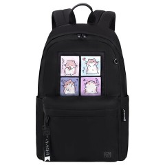 Рюкзак BRAUBERG FASHION CITY универсальный, карман-антивор, "Hamsters", черный, 44х31х16 см, 273840 - фото 2