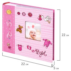 Фотоальбом BRAUBERG "It's a girl" на 200 фото 10х15 см, твердая обложка, бумажные страницы, бокс, розовый, 391145 Фотоальбом BRAUBERG "It's a girl" на 200 фото 10х15 см, твердая обложка, бумажные страницы, бокс, розовый, 391145 - фото 9