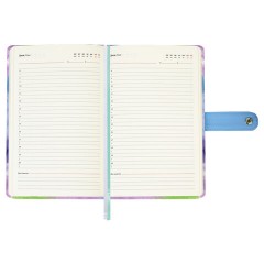 Ежедневник недатированный А5 138х213 мм BRAUBERG "Nebula", под кожу, застежка 160 л., синий микс, 116238 - фото 12