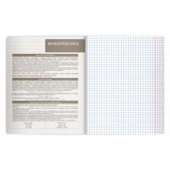 Тетрадь предметная MonoPastel 48 л., пластиковая обложка, ИНФОРМАТИКА, клетка, подсказ, BRAUBERG, 405507 - фото 3