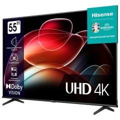 Телевизор HISENSE 55A6K, 55" (139 см), 3840x2160, 4K, 16:9, SmartTV, Wi-Fi, черный Телевизор HISENSE 55A6K, 55" (139 см), 3840x2160, 4K, 16:9, SmartTV, Wi-Fi, черный - фото 2