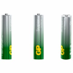 Батарейки КОМПЛЕКТ 4 шт., GP Super, AAA (LR03,24А), алкалиновые, мизинчиковые, ПРОМО 3+1, 24A3/1-2CR4 - фото 2