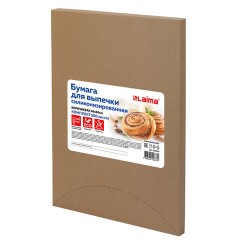 Бумага для выпечки силиконизированная в листах 40 см x 60 см КОМПЛЕКТ 500 штук, цвет коричневый, LAIMA, CH, 609590