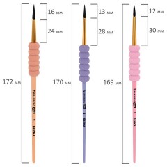 Кисти c EVA-вставкой БЕЛКА набор 6 шт. (круглые №1, 2, 3, 4, 5, 6), блистер, BRAUBERG KIDS, 201093 - фото 10