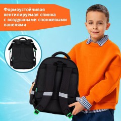 Рюкзак SNOOBAG (СНУБЭГ) MIND с пеналом в комплекте, 2 отделения, "Неоновый паук", 40х28х18 см, 274444 - фото 9