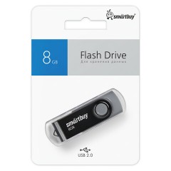 Флеш-диск 8 GB SMARTBUY Twist USB 2.0, черный, SB008GB2TWK - фото 6