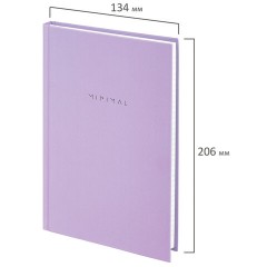 Блокнот А5 134х206 мм, 80 л., твёрдый, клетка, BRAUBERG "Minimal", сиреневый, 116440 Блокнот А5 134х206 мм, 80 л., твёрдый, клетка, BRAUBERG "Minimal", сиреневый, 116440 - фото 2