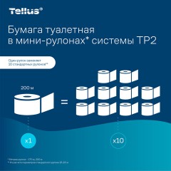 Бумага туалетная д/дисп Торк/Tellus T2 Комфорт в мини 2сл 12рул/уп_120231 - фото 11