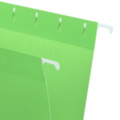 Подвесные папки A4/Foolscap (404х240 мм) до 80 л., КОМПЛЕКТ 10 шт., зеленые, картон, STAFF, 270934 Подвесные папки A4/Foolscap (404х240 мм) до 80 л., КОМПЛЕКТ 10 шт., зеленые, картон, STAFF, 270934 - фото 3