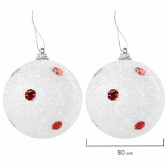Шары ёлочные НАБОР 40 шт., 8 см/4 см, "Red&White", красные/белые, пластик, ЗОЛОТАЯ СКАЗКА, 592167 - фото 9