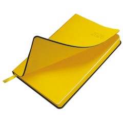 Ежедневник датированный 2026 А5 138x213 мм, BRAUBERG "Stylish", под кожу, гибкий, желтый, 117101 - фото 4