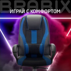 Кресло компьютерное BRABIX PREMIUM "Rapid GM-102", экокожа/ткань, черное/синее, 532106 - фото 14