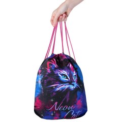 Мешок для обуви BRAUBERG PREMIUM, карман, подкладка, светоотражайка, 43х33 см, "Neon cat", 271621 Мешок для обуви BRAUBERG PREMIUM, карман, подкладка, светоотражайка, 43х33 см, "Neon cat", 271621 - фото 6