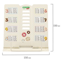 Подставка для книг и учебников BRAUBERG KIDS mini "Food" с таблицей умножения, регулируемый угол наклона, металлическая, 238974 - фото 10