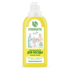 Средство для мытья посуды Synergetic 500мл Гипоаллерген//Антибакт лимон