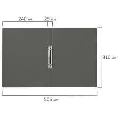 Папка на 2 кольцах А4 BRAUBERG PIXEL, 25 мм, серая, до 170 листов, 0,5 мм, 273034 - фото 8