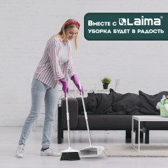 Совок для мусора КОМПЛЕКТ щетка + 2 рукоятки по 77 см металлические разборные, бело-серый, колорбокс, LAIMA, 608947 - фото 16
