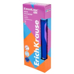 Ручка шариковая масляная ERICH KRAUSE "Ergoline Kids", СИНЯЯ, корпус ассорти, узел 0,7 мм, линия письма 0,35 мм, 41539 - фото 3