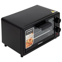 Мини-печь электрическая SONNEN EO-1001, 800 Вт, 10 л, таймер, нагрев до 230 °C, черная, 458308 - фото 9