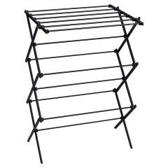 Сушилка напольная МИНИ для белья раскладная, 6 уровней, 10 метров, LAIMA HOME LADDER BLACK, 700473