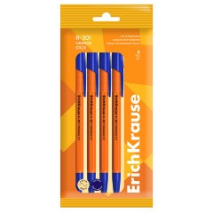Ручки шариковые ERICH KRAUSE R-301 "Stick Orange", СИНИЕ, набор 8 штук, 0,7 мм, 56614 - фото 3