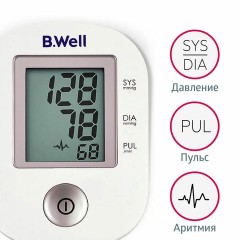 Тонометр B.WELL PRO-33ad, манжета 22-42 см, автоматический, на плечо, адаптер питания, PRO-33 ad - фото 5