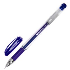 Ручка гелевая с грипом BRAUBERG "Fine Gel", СИНЯЯ, игольчатый узел 0,5 мм, линия письма 0,35 мм, 141179