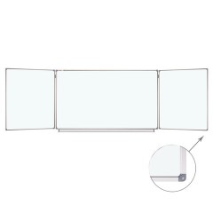 Доска магнитно-маркерная 3-х элементная 100х150/300 см, 5 рабочих поверхностей, белая, STAFF, 238010 - фото 2