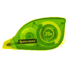 Корректирующая лента BRAUBERG, 5 мм х 20 м, корпус синий, механизм перемотки, блистер, 227799 - фото 2