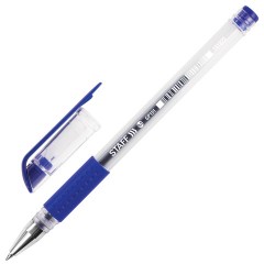 Ручка гелевая STAFF "EVERYDAY" GP-191, синяя, ВЫГОДНЫЙ КОМПЛЕКТ 12 штук, линия письма 0,35 мм, с грипом, 880215 - фото 2