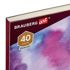 Скетчбук для акварели, 200 г/м2, 148х210 мм, среднее зерно, 40 л., книжный переплет, BRAUBERG ART PREMIERE, 113262 Скетчбук для акварели, 200 г/м2, 148х210 мм, среднее зерно, 40 л., книжный переплет, BRAUBERG ART PREMIERE, 113262 - фото 3