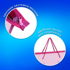 Папка на молнии с ручками ПИФАГОР А4, 1 отделение, пластик, ручки-шнурок, "Best Buds", 271469 - фото 8