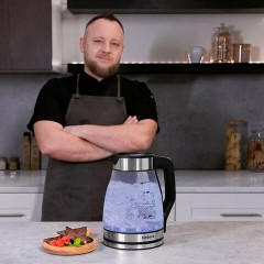 Чайник со съемным заварником TIMBERK T-EK27G02, 1,5 л, 1800 Вт, закрытый нагревательный элемент, стекло, стальной Чайник со съемным заварником TIMBERK T-EK27G02, 1,5 л, 1800 Вт, закрытый нагревательный элемент, стекло, стальной - фото 11