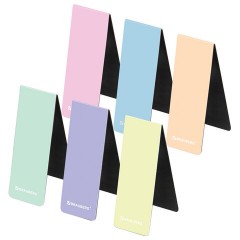 Закладки для книг МАГНИТНЫЕ, "PASTEL", набор 6 штук, 60x20 мм, BRAUBERG, 117013 - фото 3