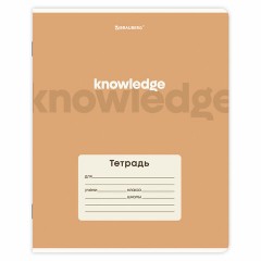 Тетрадь 24 л. BRAUBERG клетка, обложка картон, KNOWLEDGE, 107305 Тетрадь 24 л. BRAUBERG клетка, обложка картон, KNOWLEDGE, 107305 - фото 4