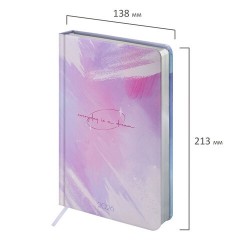 Ежедневник датированный 2026 А5 138x213 мм, BRAUBERG "Vista", под кожу твердый, "Pastel", 117458 - фото 2