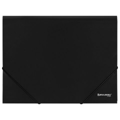 Папка на резинках А4 BRAUBERG UNIVERSAL, черная, до 300 листов, 0,5 мм, 273038 - фото 2